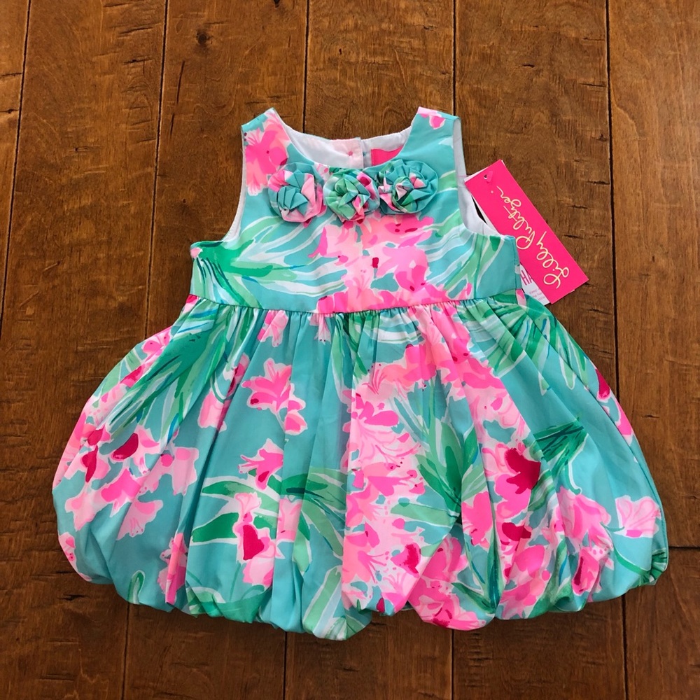 Lilly Pulitzer Baby Britta Bubble Dress. NWT. Aqua Al fresco isn’t she lovely